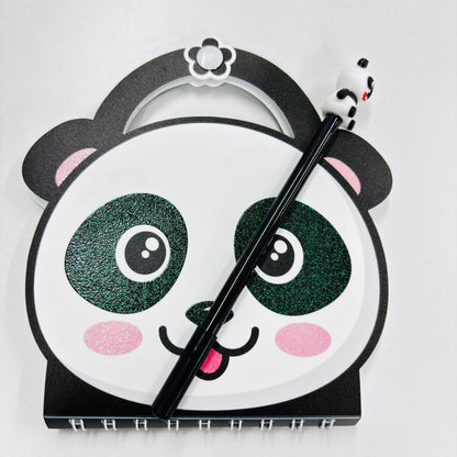 Panda Spiral Notebook With Pen