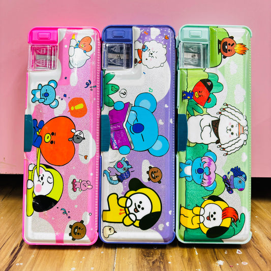 BT21-themed magnetic pencil box