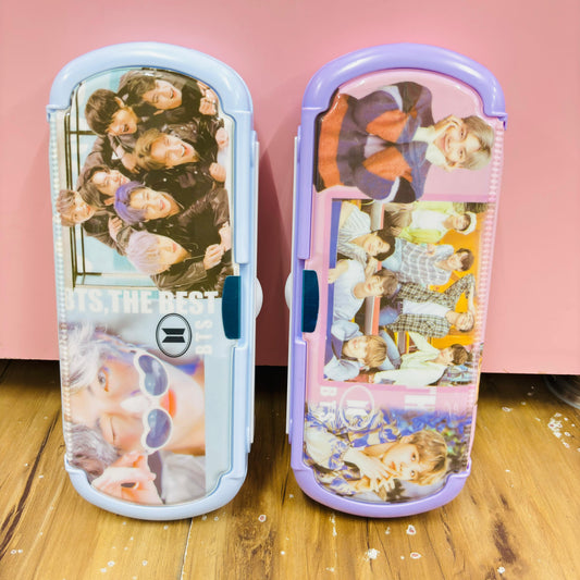 BTS-themed magnetic pencil box