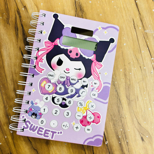 Kuromi Calculator Spiral Notebook
