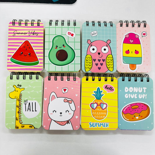 Cute Cartoon Pocket Spiral Notebooks