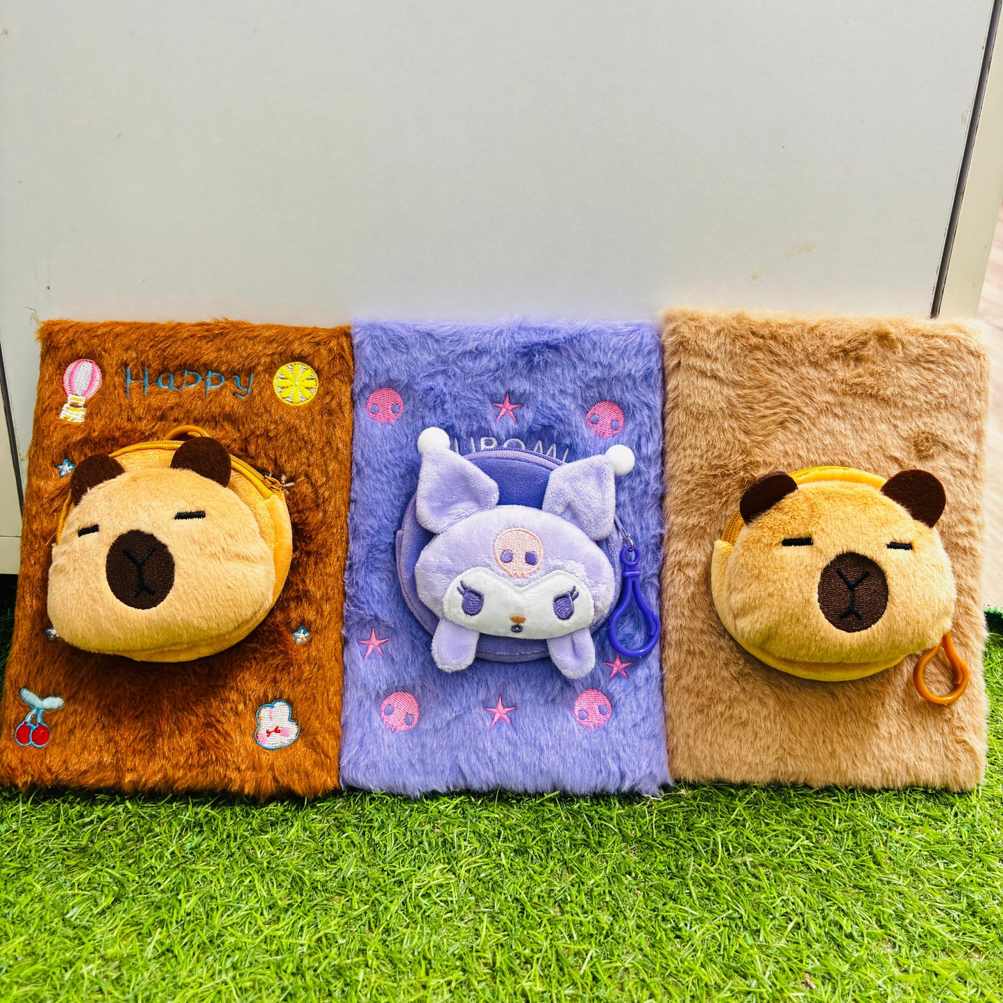 Capybara and Kuromi themed notebooks