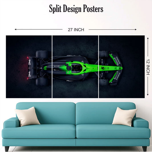 F1 car mix design split poster
