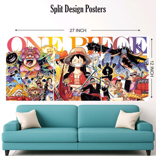 One piece luffy mix design split posters