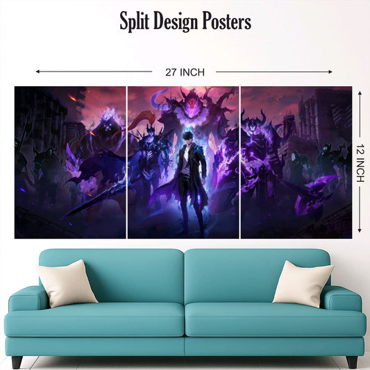 Solo leveling split design posters