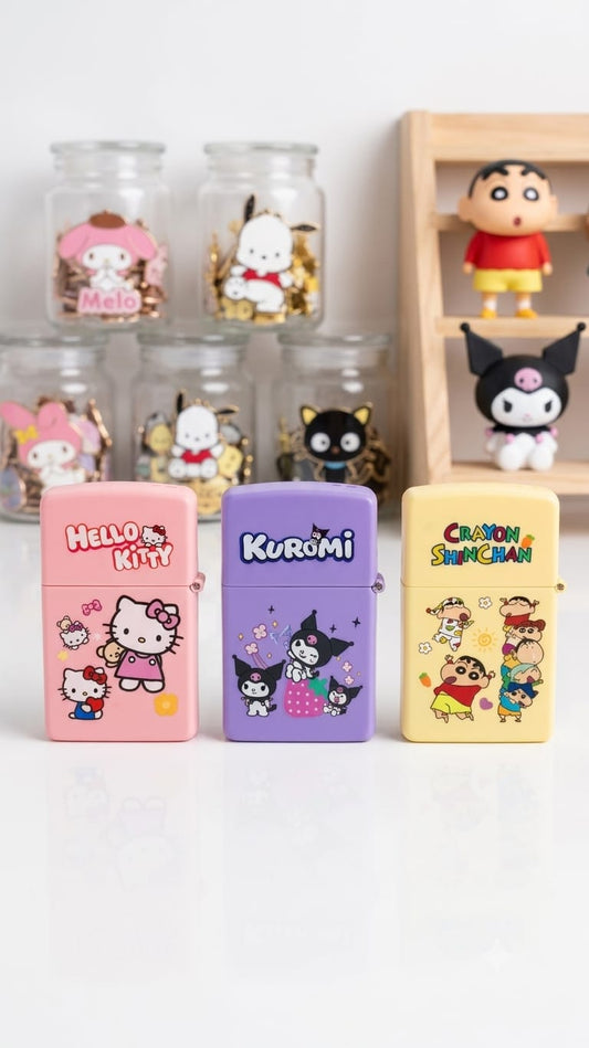 Cute Character Pocket Lighter Fan