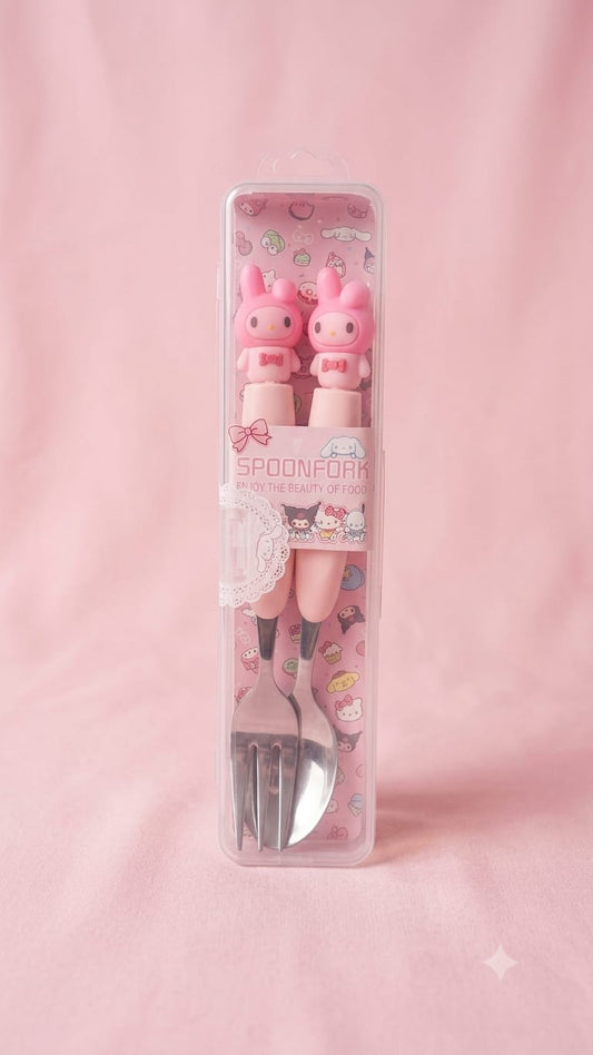 My Melody Sweet Treat Spoon & Fork Set 🎀🍴