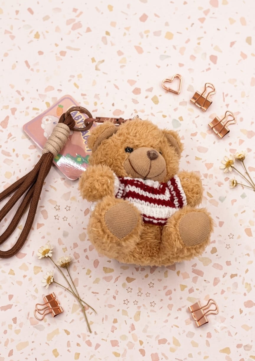 Cocoa Bear Plush Keychain 🧸🤎