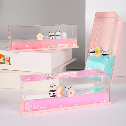 Floating Panda Water Crystal Showpiece