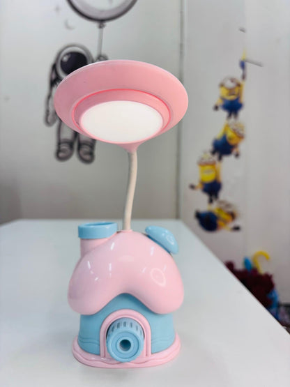 Mini House Table Lamp with Sharpener and Pen Holder
