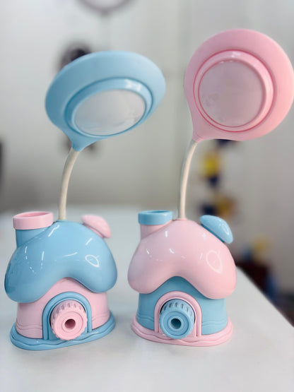 Mini House Table Lamp with Sharpener and Pen Holder