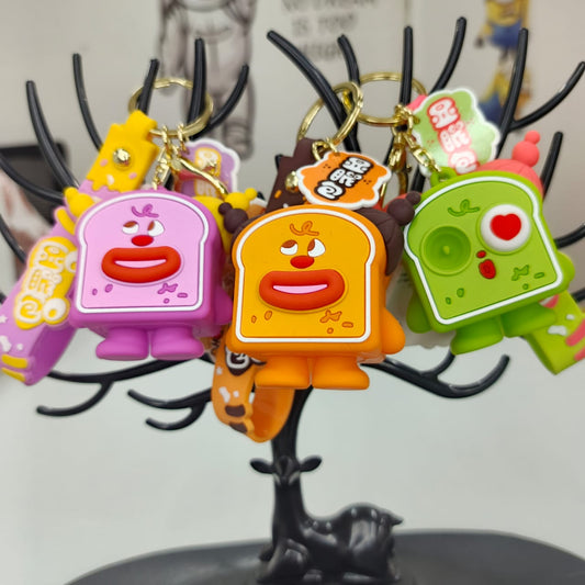 Cartoon Toast Keychain