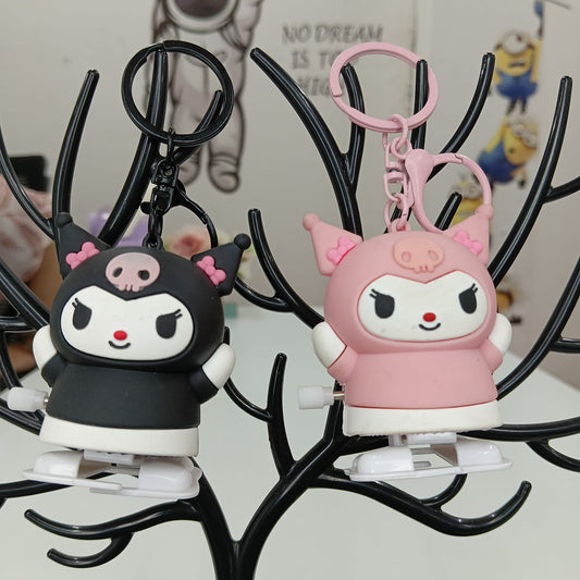 Sanliou Kuromi Keychain Kawaii Cute Cartoon Walking Doll