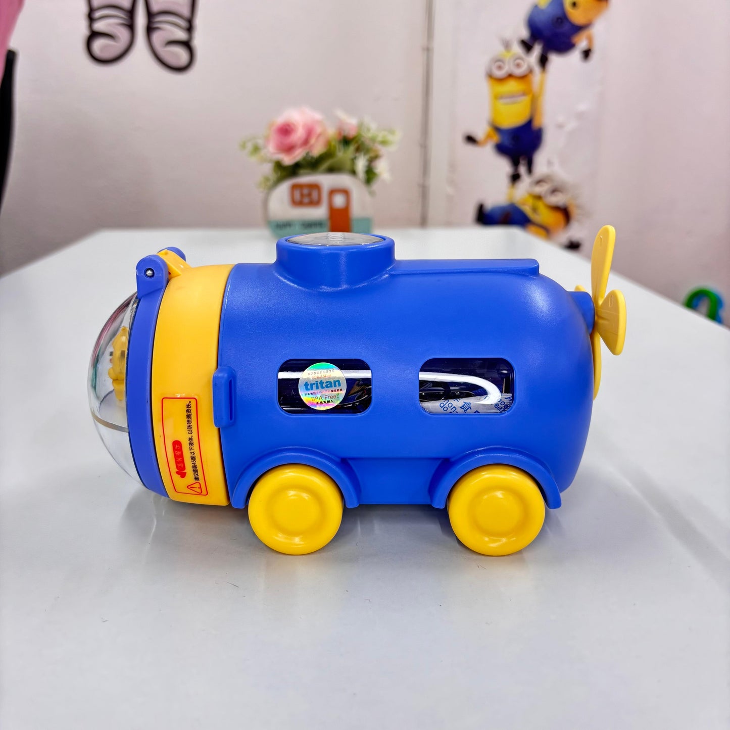 Submarine-Shaped Water Bottle with Built-In Compass
