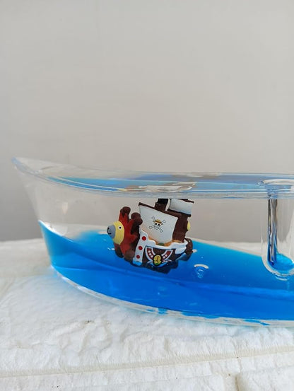 Anime Ship Shaped showpiece inside is luffy boat with pen stand