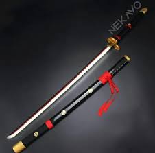 LED - Zoro Black 104 Cm Wooden Katana fully assembled