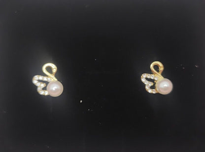 Golden Swan Pearl Studs