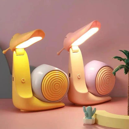 Snail-Shaped USB rechargeable LED desk lamp