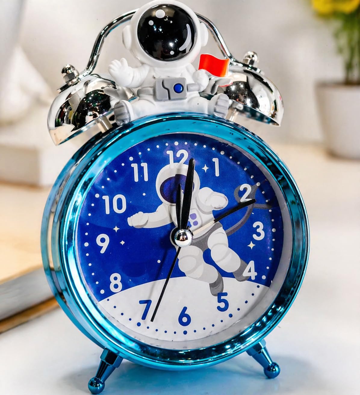 Cute Astronaut Twin-Bell Alarm Clock