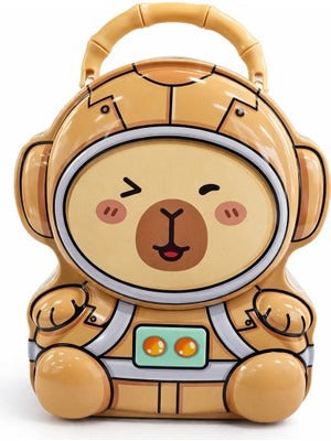 Cute Space Bear Tin Money Box