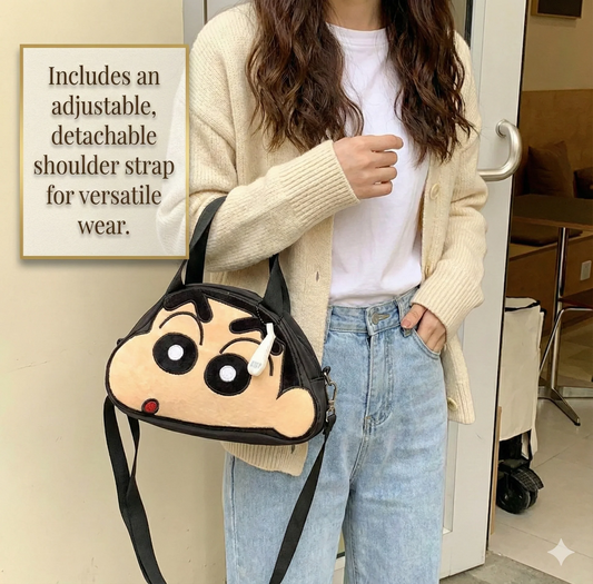 ute Shinchan Plush Crossbody Sling Bag
