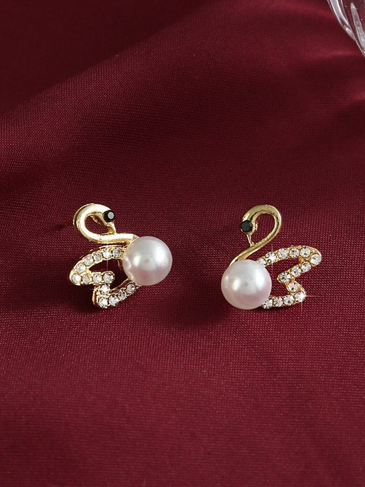 Golden Swan Pearl Studs