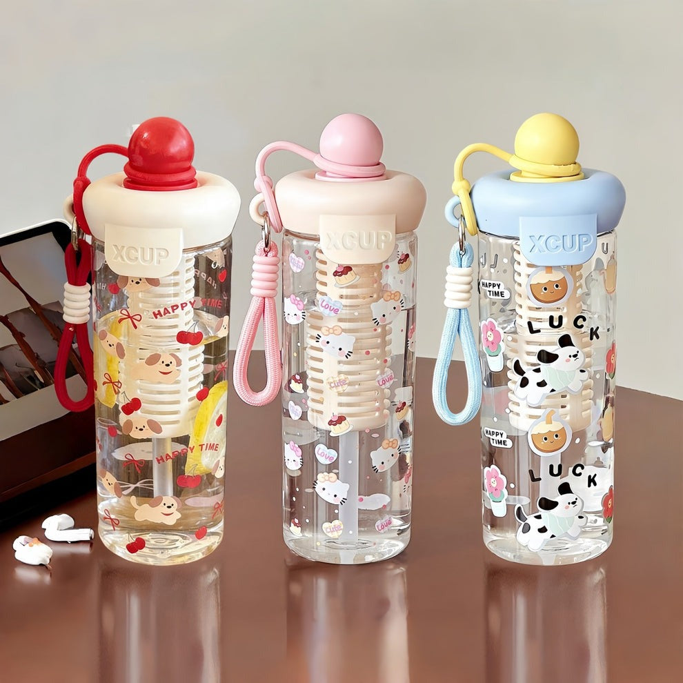 Cute Cartoon Sipper Water Bottle