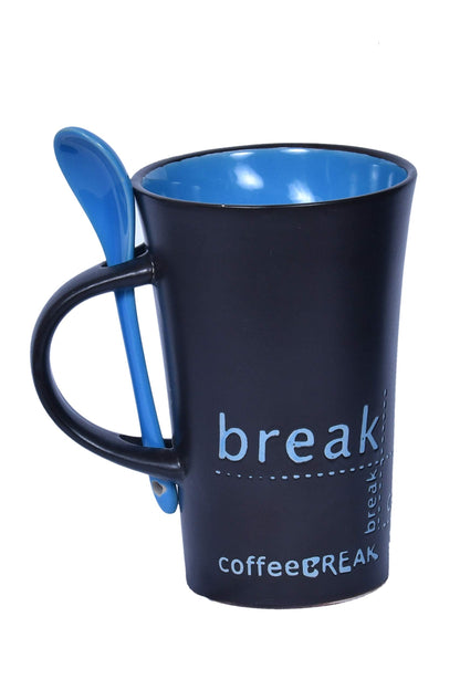 Ceramic Coffee Mug With Spoon