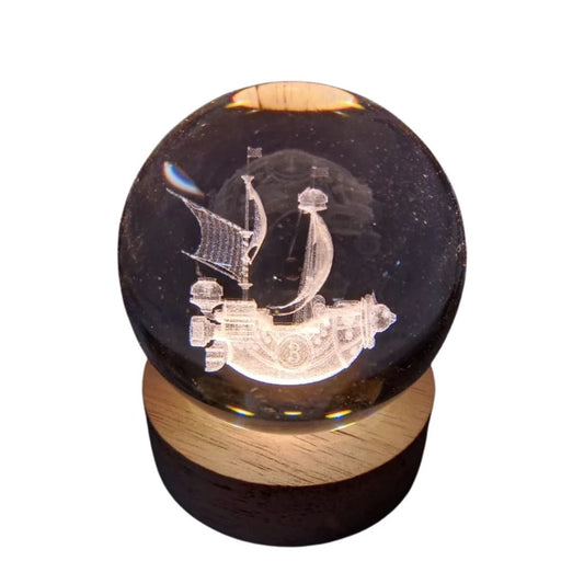 3D crystal ball night lamp