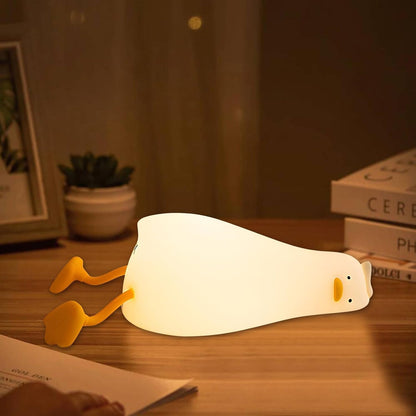 Lying Flat Duck Night Light Lamp