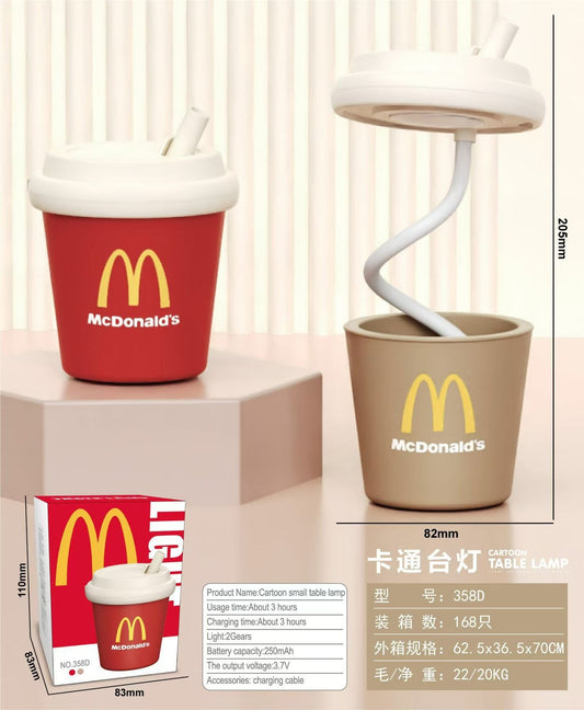 Mini McDonald's Table Lamp With USB  Rechargeable