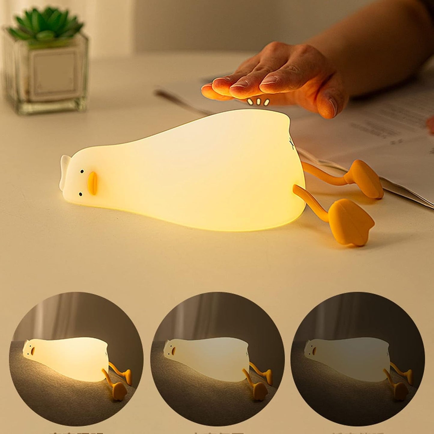 Lying Flat Duck Night Light Lamp