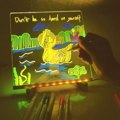 Acrylic Dry Erase Board with Light DIY Drawing Board