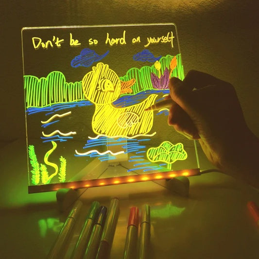 Acrylic Dry Erase Board with Light DIY Drawing Board