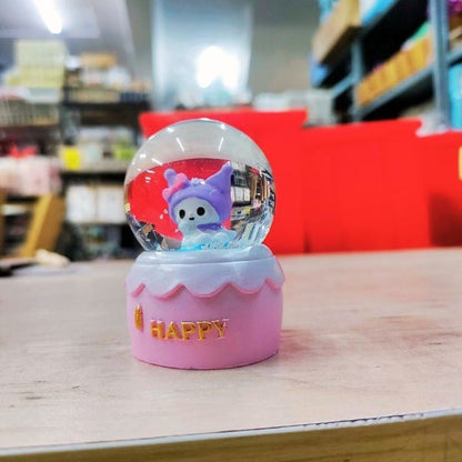 Cute Character Snow Globe with Colorful Lights