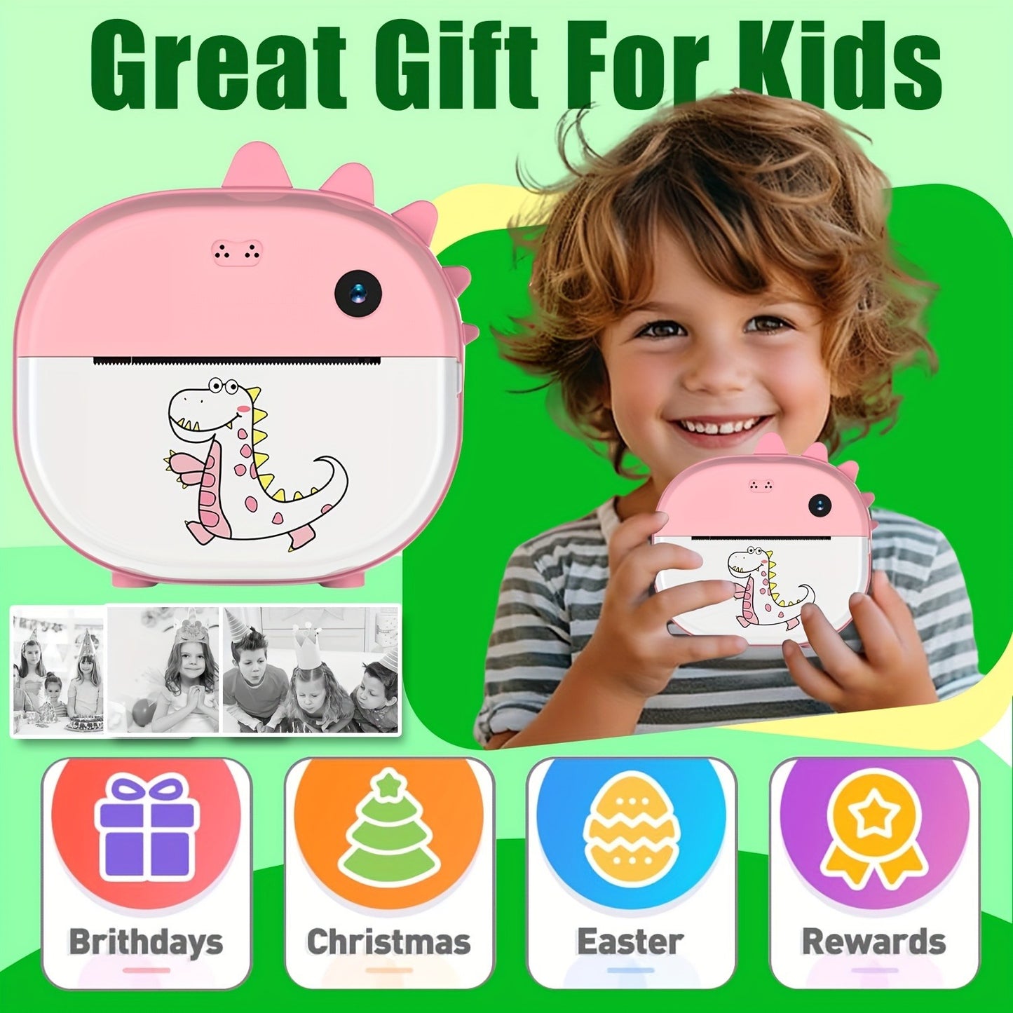Mini Digital Instant Print Camera for Kids