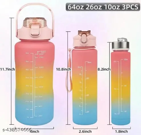 Motivational 3 in 1 Water Bottles