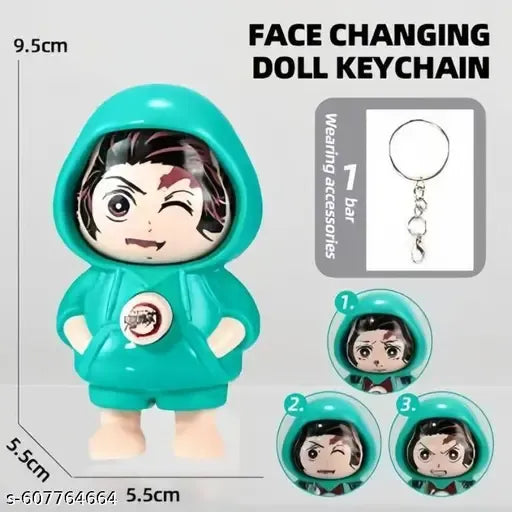 Tanjiro Kamado face Changing Keychain