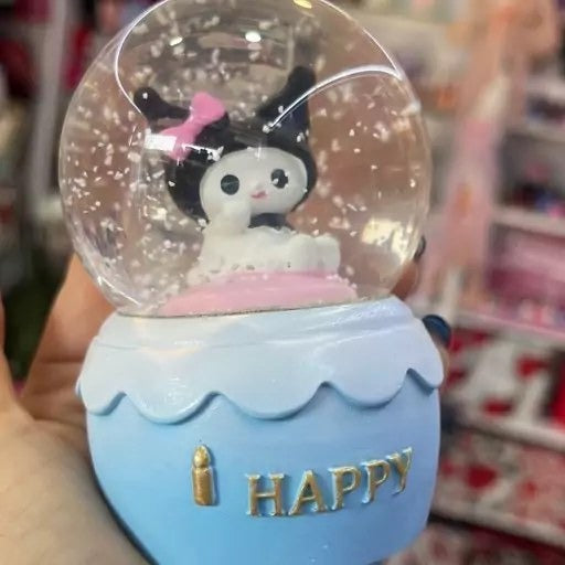 Cute Character Snow Globe with Colorful Lights