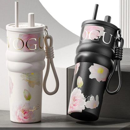 Insulated  Floral Travel Tumbler