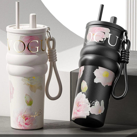 Insulated  Floral Travel Tumbler
