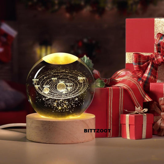3D Galaxy Crystal Ball Night Lamp