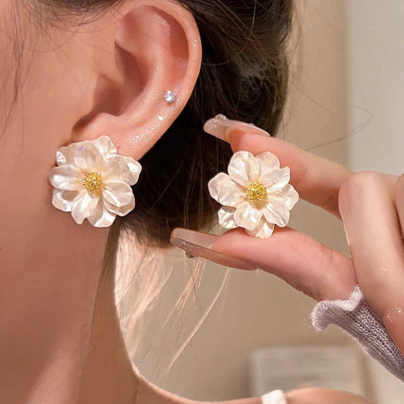 camellia earrings