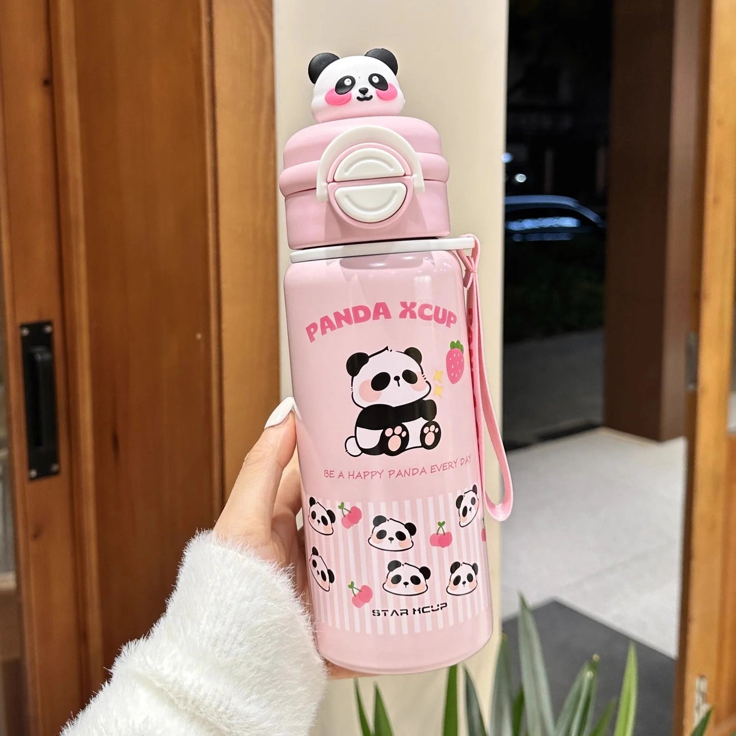 3D Panda Stainless Steel Kids Bottle