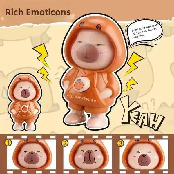 Capybara Face Changing Keychain