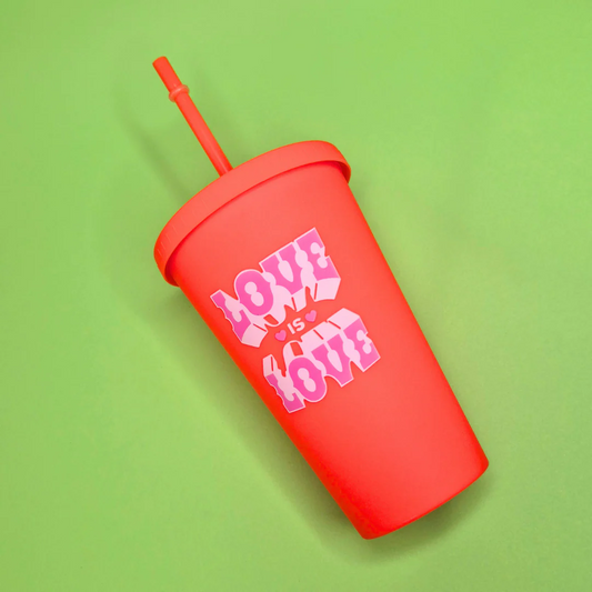 Plastic Mix printed Straw Cup