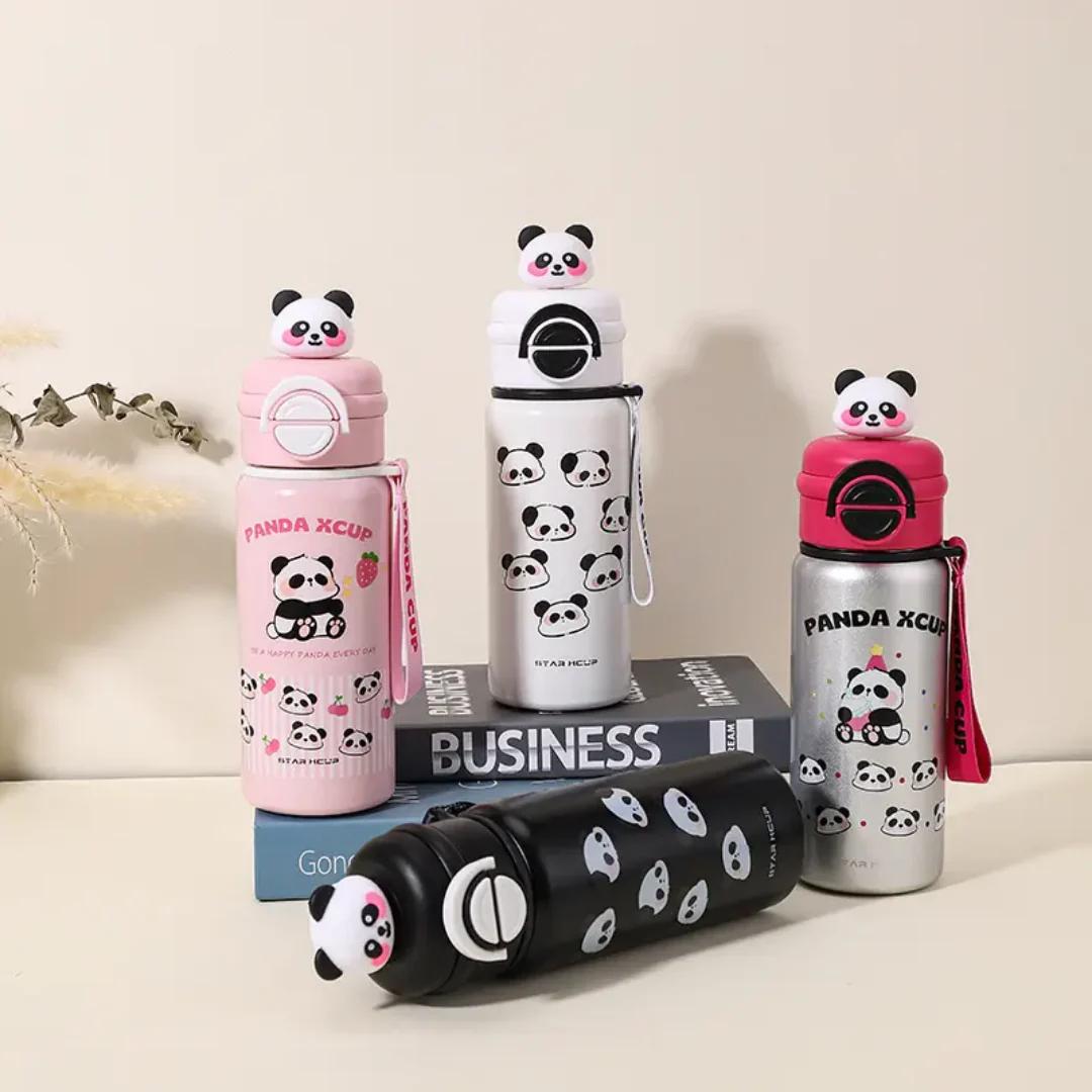 3D Panda Stainless Steel Kids Bottle