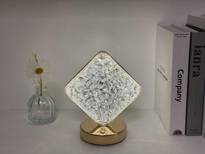 Crystal Luxury 3 Color Touch Table Lamp