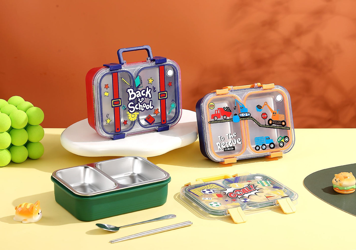 Stainless Steel Lunch Box with Compartments