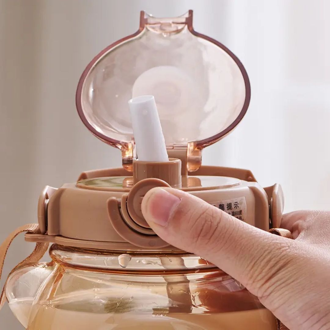 Transparent Teddy Sipper Bottle